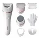 Эпилятор  Philips Epilator Series 8000 дисковый, аккумуляторный, пинцет.-32, влаж.+сух., насадок-5, бело-розовый