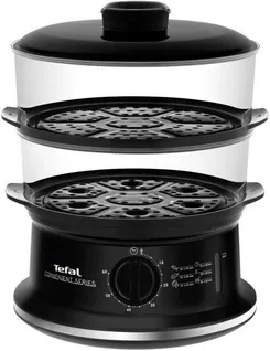 Пароварка Tefal Convenient, 900Вт, чаша-2.9/3.1л, резервуар для води -1.5л, механічне керув., пластик, чорний фото