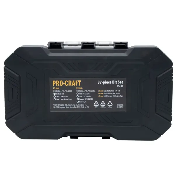 Набор бит 37 шт Procraft BS-37 для шуруповерта в кейсе отзывы