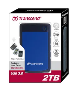 Портативний жорсткий диск Transcend 2TB USB 3.1 StoreJet 25H3 Синій фото