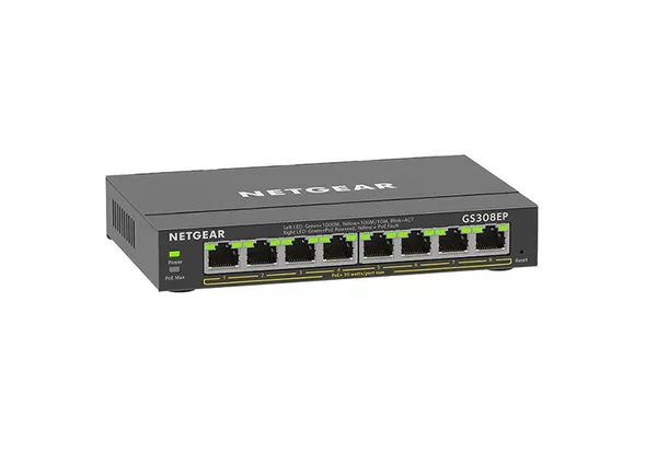 Коммутатор NETGEAR GS308EP 8xGE PoE, 62Вт, WebSmart