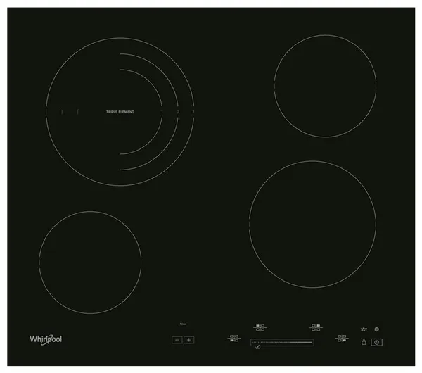 Варочная поверхность Whirlpool электрическая стеклокерамическая, 60см, черный