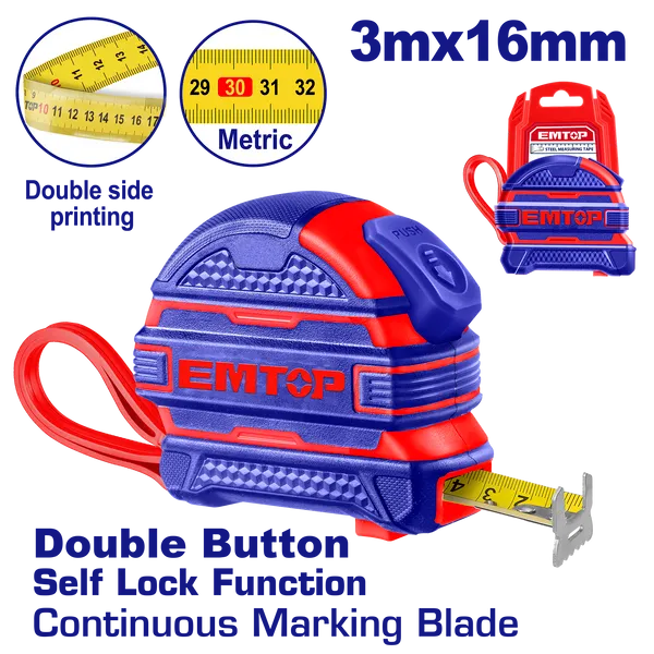 Рулетка EMTOP EMTP2316M 3 м