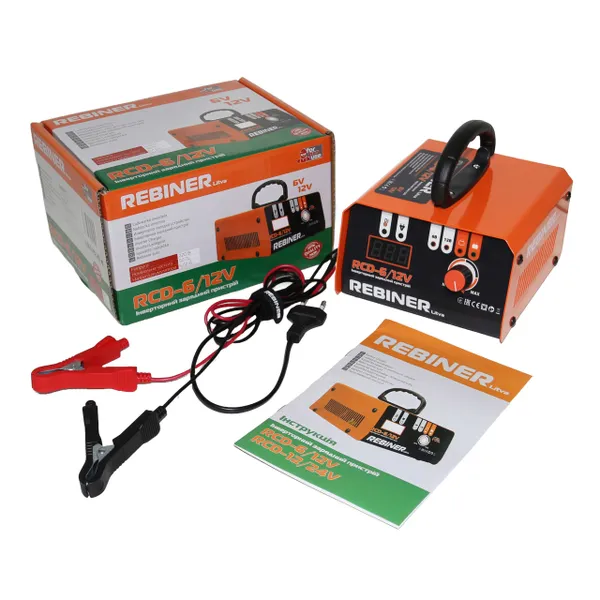 Купить Зарядное устройство 6/12 В инверторное для аккумуляторов авто Rebiner RCD-6/12V со скидкой