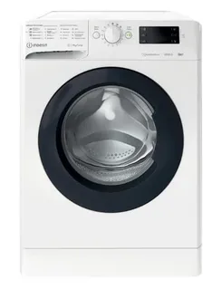 Стиральная машина Indesit фронтальная, 6кг, 1200, A+++, 43см, дисплей, инвертор, люк черный, белый фото