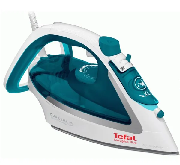 Утюг Tefal Easygliss Plus, 2500Вт, 270мл, паровой удар -195гр, постоянный пар - 45гр, керам. подошва, бело-голубой