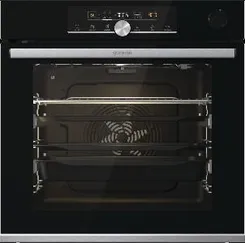 Духовой шкаф Gorenje электрический, 77л, A+, пар, дисплей, пиролиз, приготовление на разных уровнях, черный фото