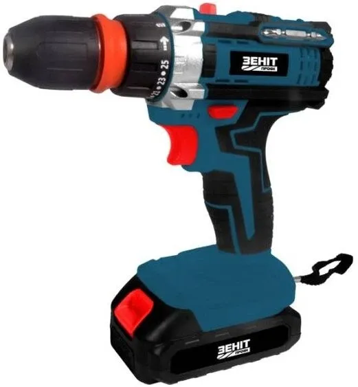 Купить Шурупокрут-дриль акумуляторний Зеніт Профі ЗПША-21/20 DFR 21В 2х2А·год 25Нм 350·1500об·хв 1.2кг