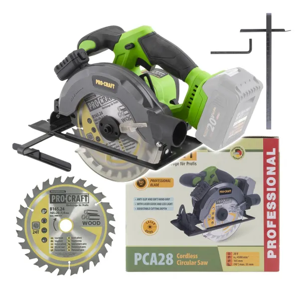 Аккумуляторная циркулярная пила 165 мм Procraft PCA28 (без АКБ и ЗУ) дисковая пила