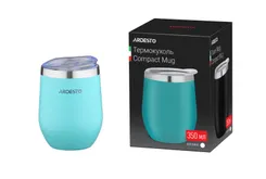 Термокухоль Ardesto Compact Mug, 350мл, нержавіюча сталь, блакитний фото