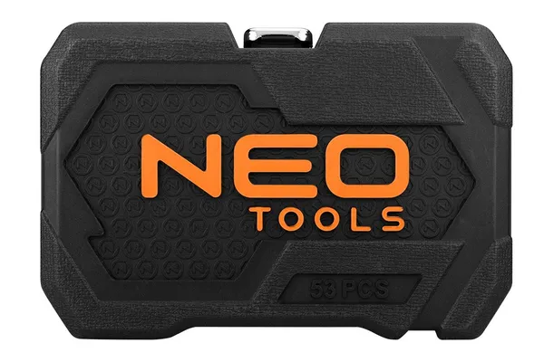 Набор инструментов Neo Tools, набор торцевых головок, 53 шт, 1/4", CrV, кейс фото №11