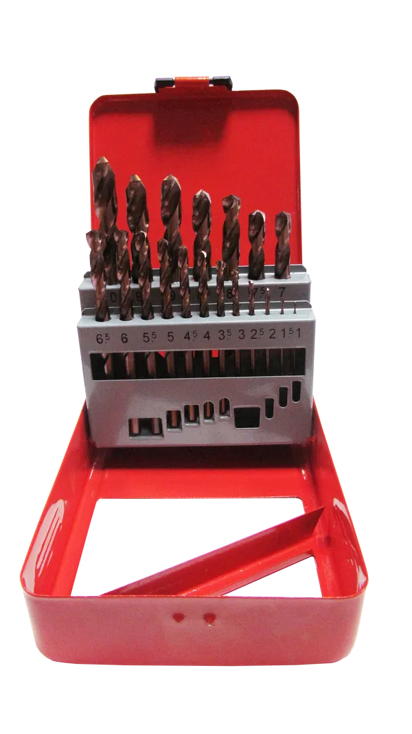 Набір свердел п/м HSS-CO 1-10мм*0,5мм 19шт коробка метал