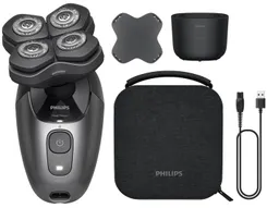 Бритва електр. для головы Philips Pro Series 7000,  бритв.головок-4, Li-Ion, сух.+влажн., кейс для хран., сталь, черный фото