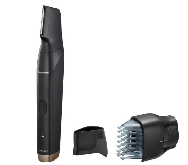 Триммер Panasonic для бороды,усов, тела, сеть+акум., насадок-2, чехол, быстрая зарядка, сталь, черно-золотой