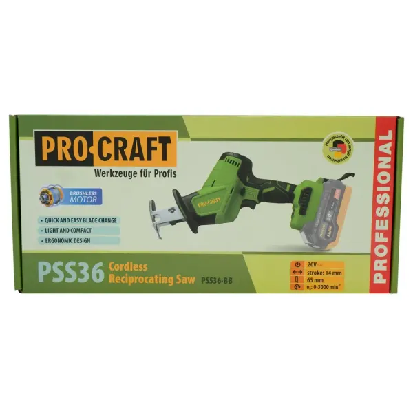 Бесщеточная аккумуляторная сабельная пила Procraft PSS36 (без АКБ и ЗУ) с доставкой