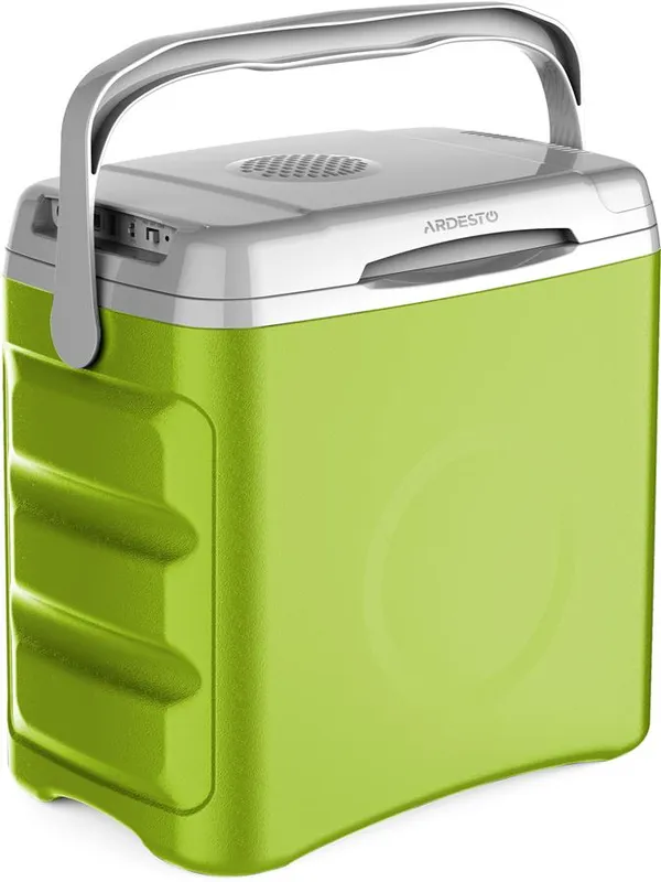 Холодильник дорожный ARDESTO, 2в1, 29л, 220/12В, нагрев 55°C, охлаждение 18-20°C, USB-порт, 5кг, светло-зеленый