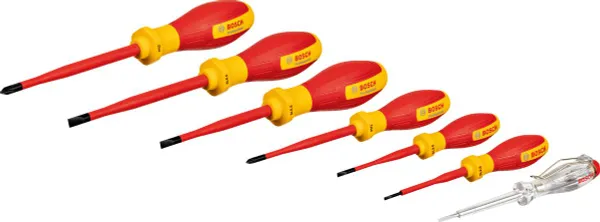 Отвертка Bosch Professional, набор 7 шт, (SL/PH), VDE