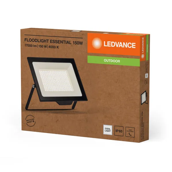 Прожектор LEDVANCE ESSENTIAL 150Вт 17000 Лм 4000K чорний ціна в Україні