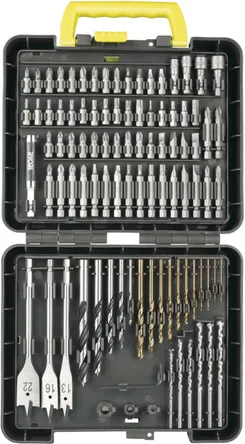 Набір біт, насадок, свердл по металу/дереву/каменю RYOBI RAK95DDF (95шт), пластиковий кейс фото