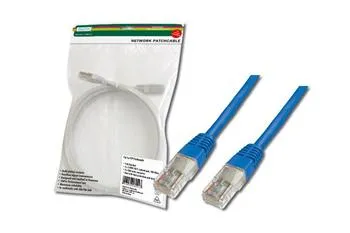 Патч-корд DIGITUS CAT 5e UTP, 3м, AWG 26/7, Cu, PVC, синій