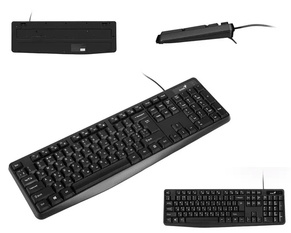 Клавіатура мембранна Genius KB-117, 104key, USB-A, EN/UKR/RU, чорний