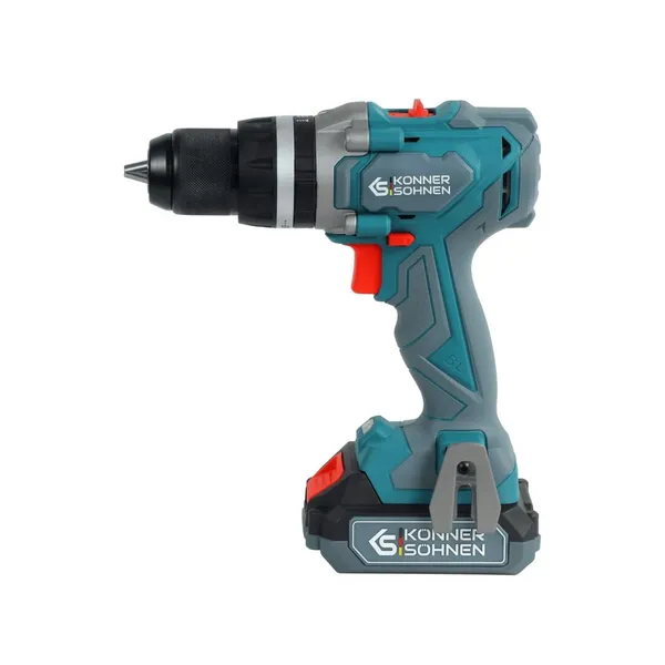 Замовити Набір із двох акумуляторних інструментів Konner&Sohnen KS IDAGB 20V SET 1 20В дриль ударний, шліфмашина кутова, швидкий ЗП 2.4А акб 1х2А·год+1х4А·год кейс 3кг з доставкою