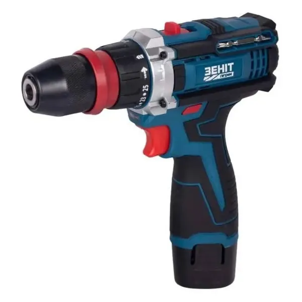 Шурупокрут-дриль акумуляторний Зеніт Профі ЗПША-12/20 DFR 12В 2х2А·год 25Нм 350·1500об/хв 1кг ціна в Україні