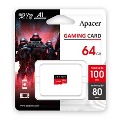 Карта пам'яті Apacer microSD  64GB C10 UHS-I U3 A1 R100/W80MB/s фото