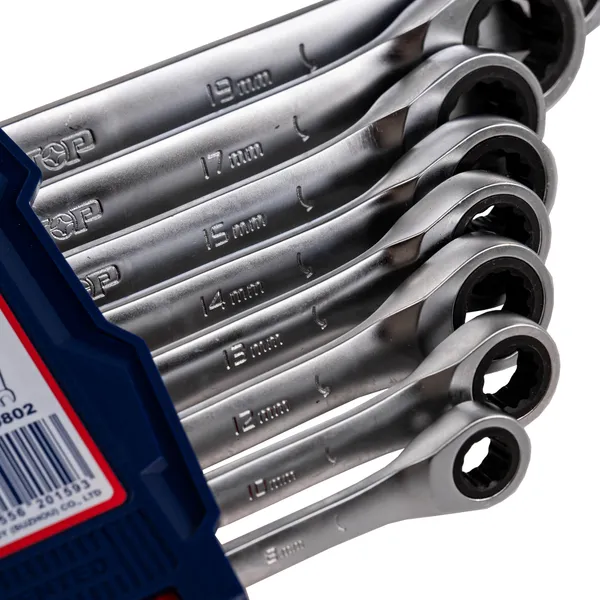 Купить Набор гаечных ключей с храповым механизмом EMTOP ECSS10802, 8 пр со скидкой