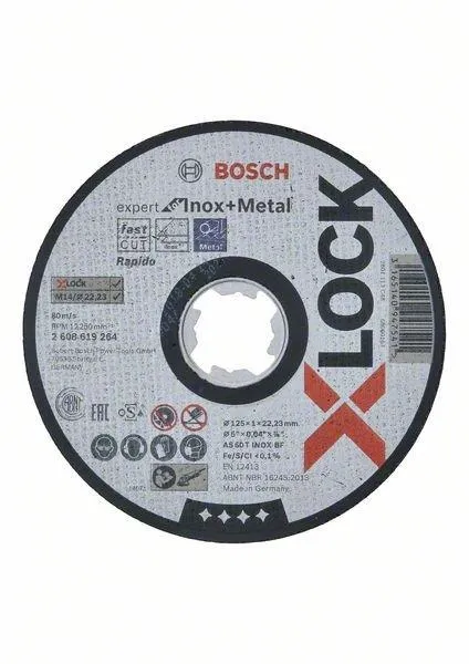 Круг відрізний Bosch X-Lock Expert for Inox and Metal, 125x1мм