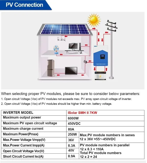 Гібридний сонячний інвертор MPPT Easun ISolar SMH-II-7KW-WiFi купити в Україні