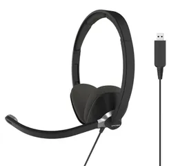 Гарнітура комп'ютерна стерео On-Ear Koss CS300, USB, Uni Mic, 2.4м, Чорний фото