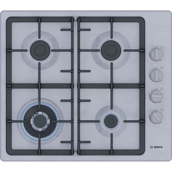 Варильна поверхня Bosch  газова, 60см, чавун, WOK, нерж