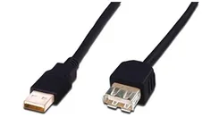 Кабель ASSMANN USB 2.0 (AM/AF) 3.0м, черный фото