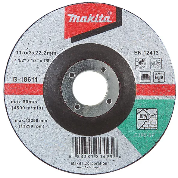 Зачистной диск по камню Makita 125 мм 24R (D-18518) / 5 шт фото №1