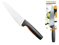 Кухонний ніж кухарський Fiskars Functional Form, середній, 16.9см, нержавіюча сталь, пластик, чорний фото