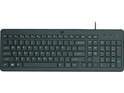 Клавиатура мембранная HP 150, 104key, USB-A, EN/RU, чорний фото