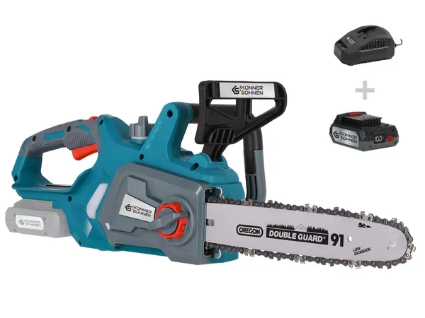 Заказать Пила цепная аккумуляторная Konner&Sohnen KS CS20V-12, 20В акб 1?2А·час 3.5кг с доставкой