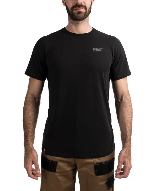 Футболка MILWAUKEE HTSSBL-M, легка з коротким рукавом, чорна, (розмір M)