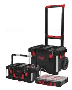 Візок на коліщатах з ящиками для інструментів (транспортувальний комплект) MILWAUKEE PACKOUT 4932499041 фото