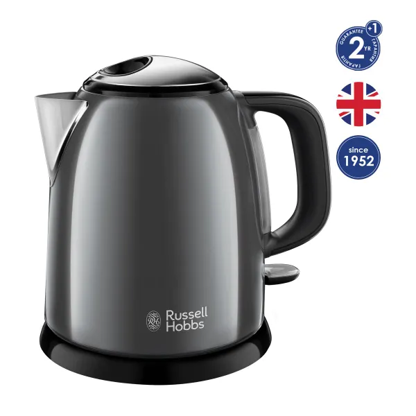 Электрочайник Russell Hobbs Colours Plus Mini, 1л, металл , серый