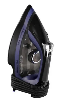 Утюг Russell Hobbs Easy Store Pro, 2400Вт, 320мл, паровой удар -200гр, постоянный пар - 50гр, смотка шнура, керам. подошва, черно-синий фото