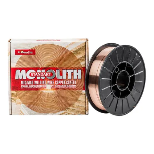 Проволока сварочная омедненная (0.8 мм, 5 кг) для полуавтомата Monolith G4Si1 (Св-08Г2С)