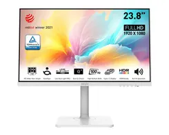 Монітор MSI 23.8" Modern MD2412PW HDMI, USB-C, MM, IPS, 100Hz, 4ms, sRGB 114%, Pivot, білий фото