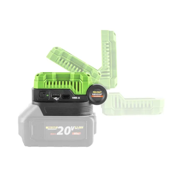 Заказать USB-адаптер на аккумулятор Procraft и Makita с фонариком (без АКБ и ЗУ) с доставкой