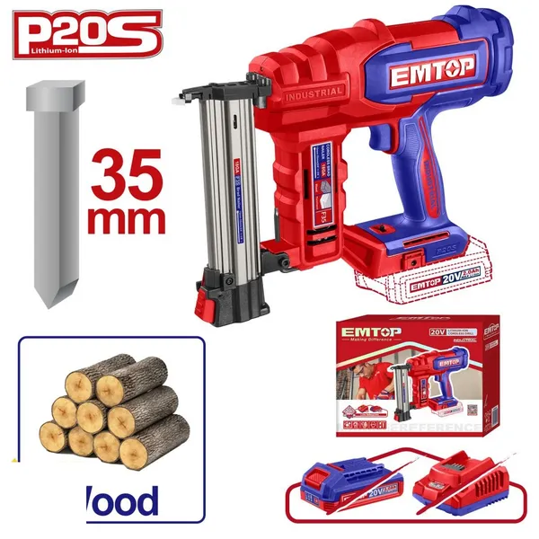 Гвоздозабиватель аккумуляторный EMTOP ELBNLI2005 (без АКБ и ЗУ)