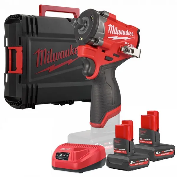 Гайковерт ударний акумуляторний Milwaukee M12 FCIWF12G3-502X 12В АКБ 2х5А·год 0-3000об·хв 542Нм 1/2" ЗП M12C кейс 1.5кг