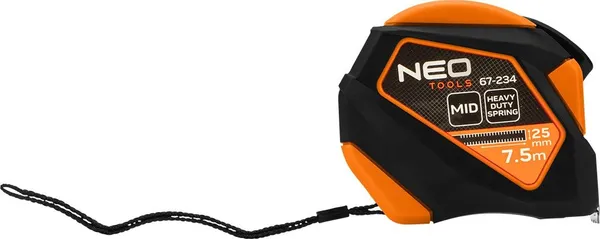 Рулетка Neo Tools, 7.5мx25мм, з фіксатором змотування, магніт замовити