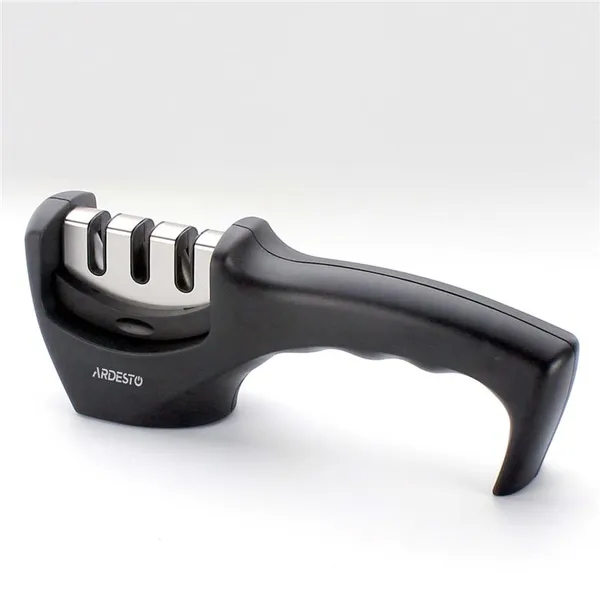 Точилка для ножей ARDESTO Gemini, 20.5x5.5x7.5см, вольфрамовый сплав, пластик, черный