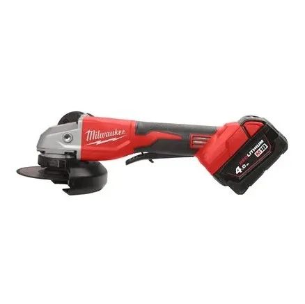 Купити Шліфмашина кутова - болгарка акумуляторна безщіткова MILWAUKEE M18 BLSAG125XPD-402X діаметр 125мм, 2 акум., зар.пристр., дінакей